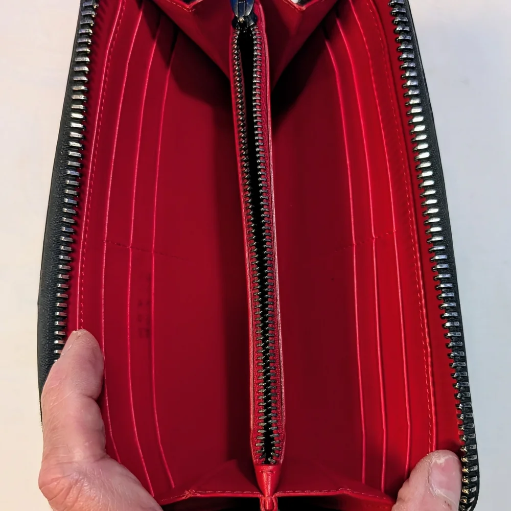 Christian Louboutin Black Spiked Leather Wallet Like New 🔥